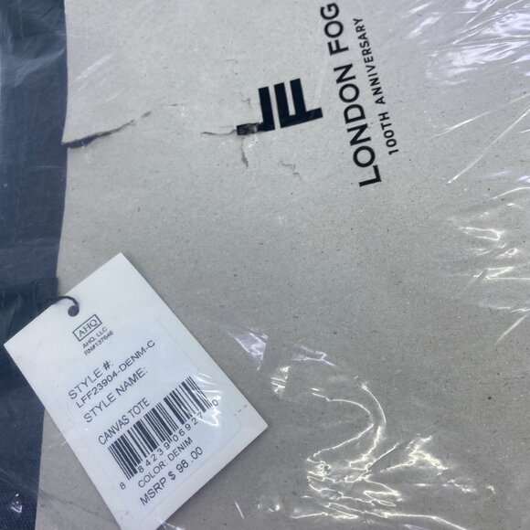 London Fog - 100th Anniversary Collection - Denim Canvas Tote - Picture 3 of 3